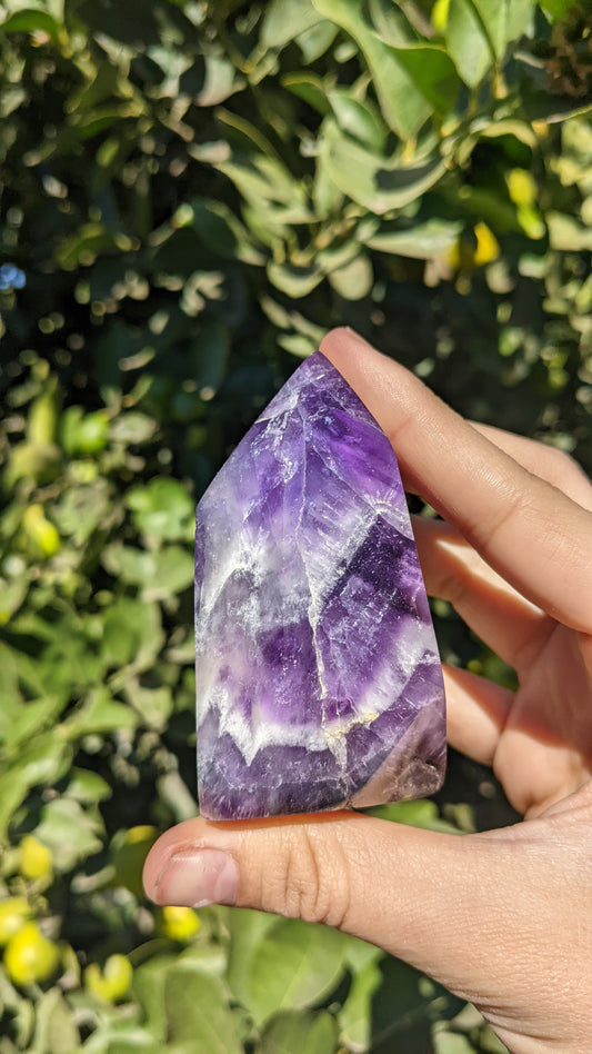 Chevron Amethyst Points