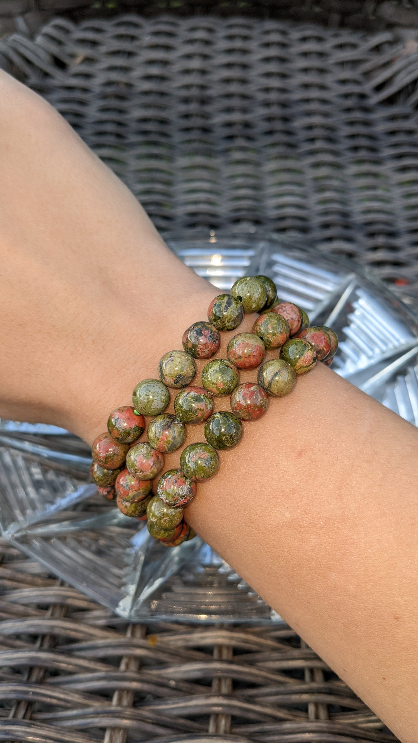 8 MM Unakite Bracelets