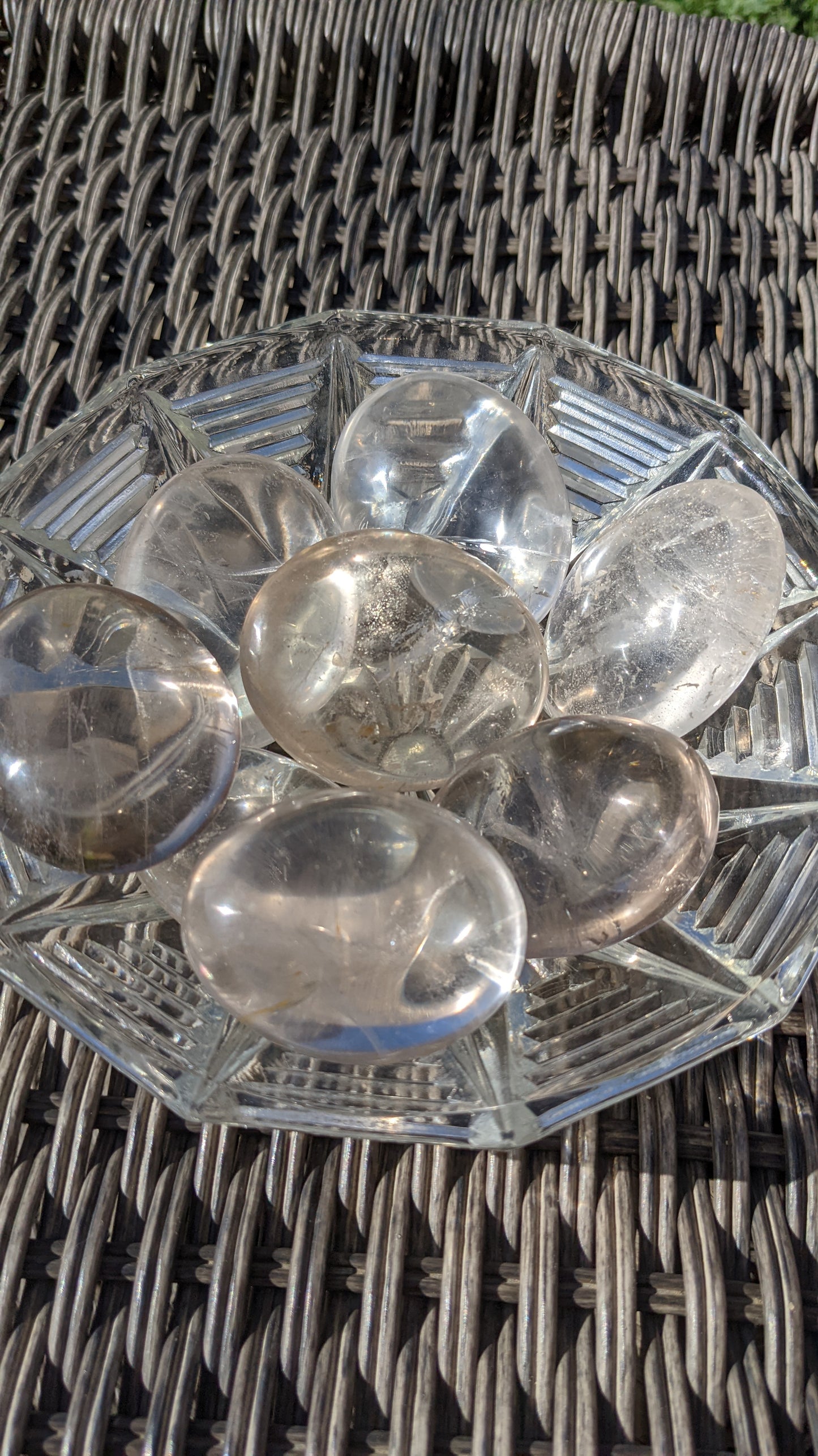 Clear Quartz Palm Stones