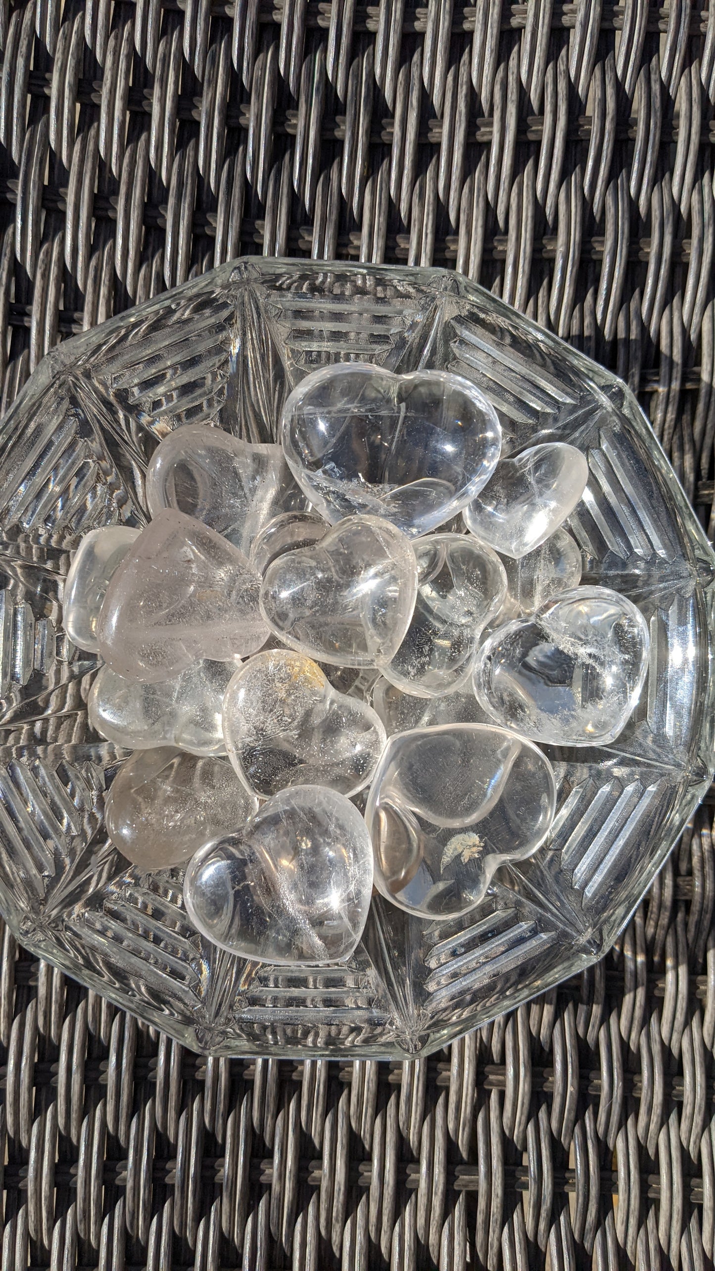 Clear Quartz Hearts