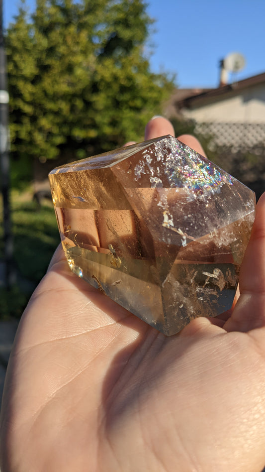 HQ Citrine Freeforms W/ Rainbows