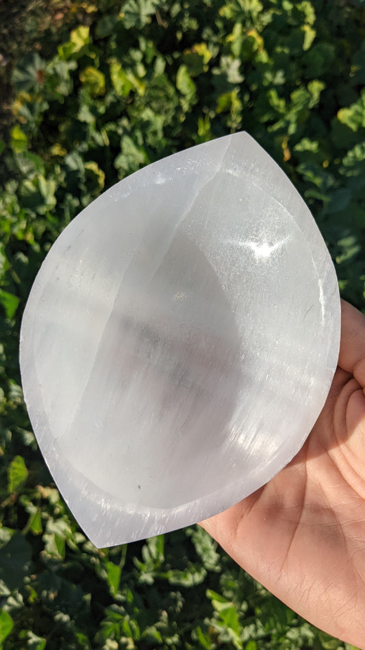 Selenite Leaf Bowls